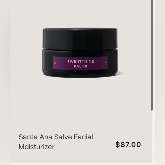 NEW TWENTYNINE PALMS Santa Ana Salve facial moisturizer